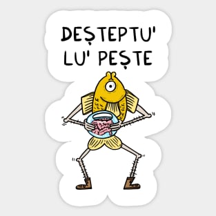 Desteptul lui peste Sticker